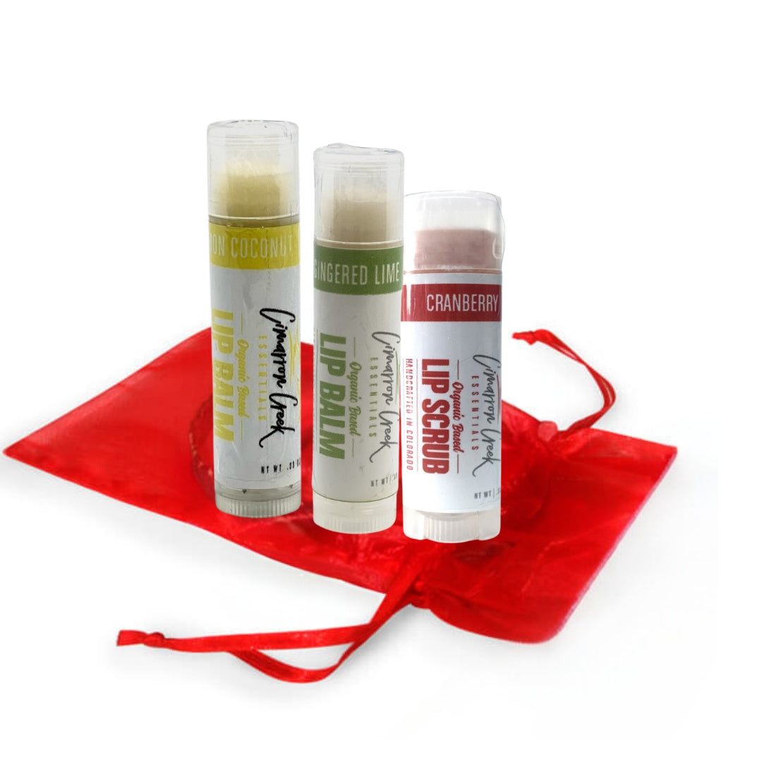 Lip Trio Organic Lip Balm & Scrub