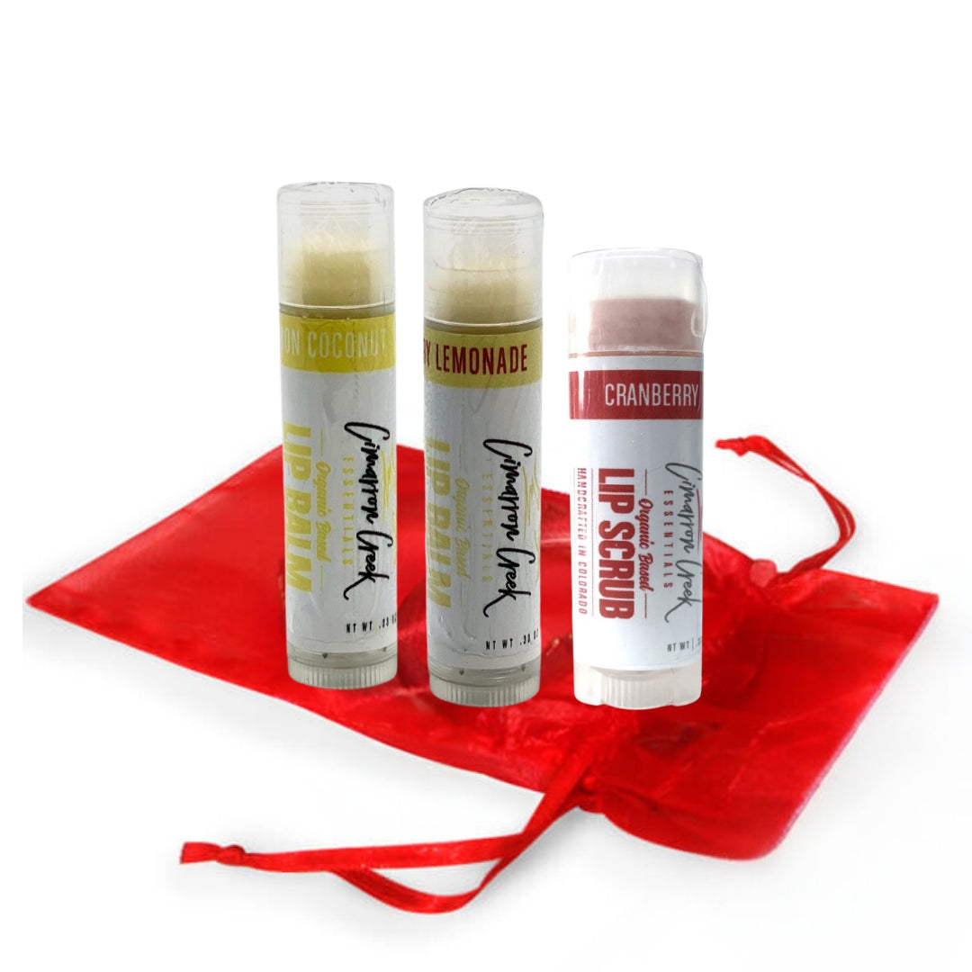 Lip Trio Organic Lip Balm & Scrub