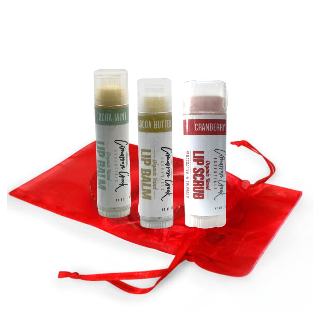 Lip Trio Organic Lip Balm & Scrub