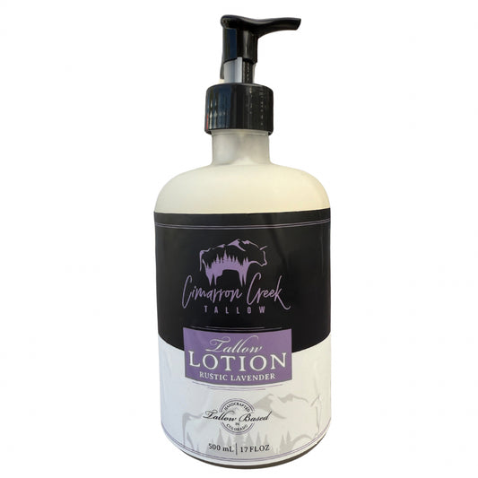 Rustic Lavender Grass-fed Beef Tallow Hand & Body Lotion 17oz