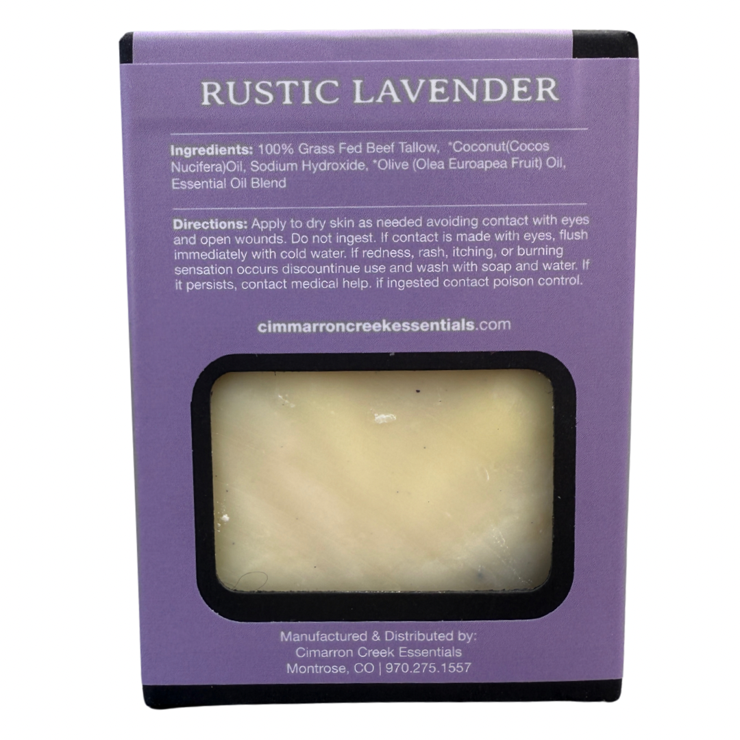 Rustic Lavender Grass-Fed Beef Tallow Soap