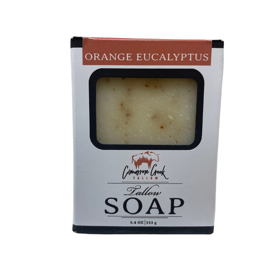 Orange Eucalyptus Grass-Fed Beef Tallow Soap 5.4oz